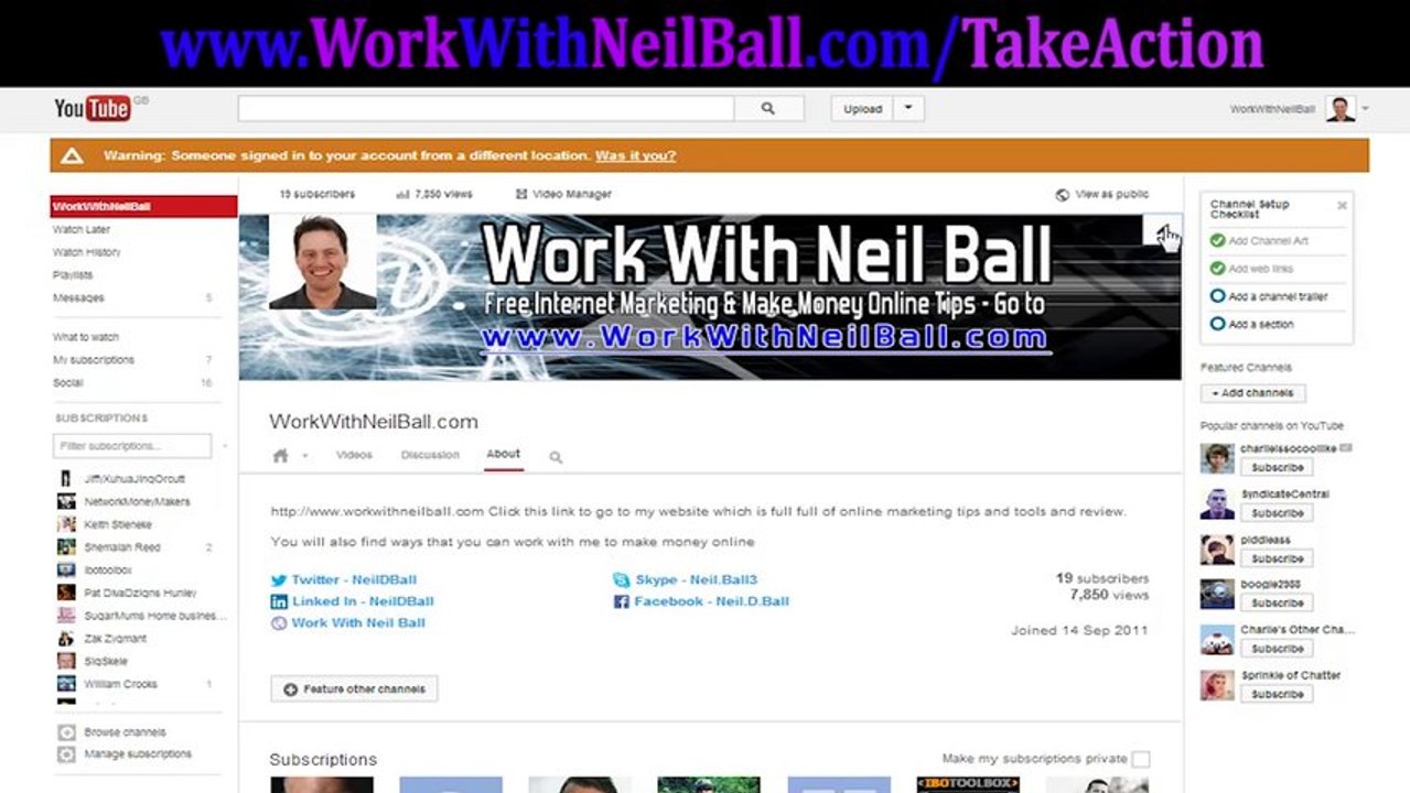 How To Add Social Media Links To Your You Tube Channel