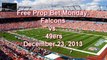 NFL Monday Night Football Free Prop Pick, Falcons vs. 49ers, December 23, 2013