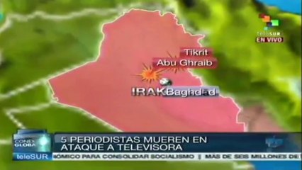 Cinco periodistas murieron en Irak tras ataque a televisora