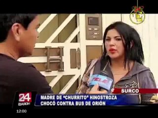 Surco: mamá del 'Churrito' Hinostroza chocó su auto contra cúster de Orión