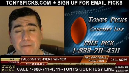 San Francisco 49ers vs. Atlanta Falcons  Pick Prediction NFL Pro Football Odds Preview 12-22-2013