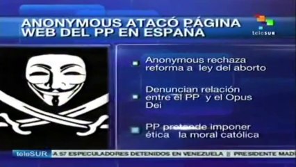 Anonymous ataca página web del PP para rechazar la ley del aborto