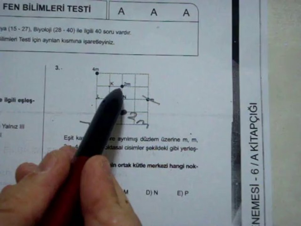 YGS-6 FİZİK SORU 3 VİDEO ÇÖZÜMÜ