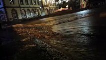 Tempête en Bretagne. Morlaix sous les eaux