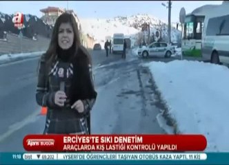 Erciyes'te Kar Lastiği Denetimi