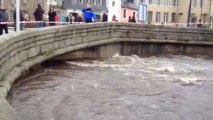 Tempête Dirk. Quimperlé les pieds dans l'eau