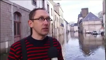 La ville de Morlaix, dans le Finistère, a les pieds dans l'eau