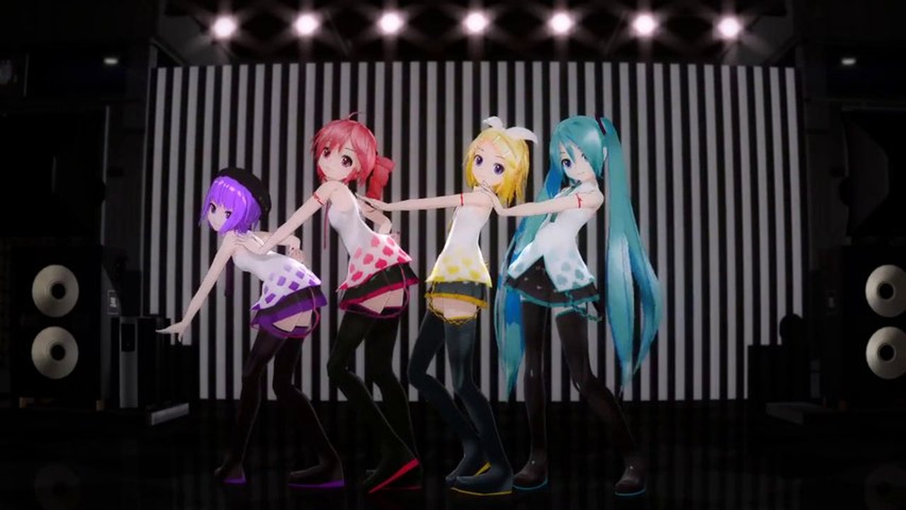ポーカーフェイス (MMD-DMC3) / 初音ミク 鏡音リン 重音テト 唄音ウタ