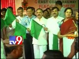 Purandeshwari inaugurates 2 news trains in Visakha