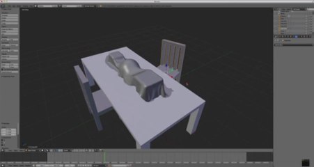 L'outil tissu dans Blender