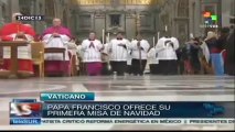El Papa Francisco celebra la primera Misa de Gallo de su pontificado