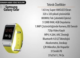 Samsung Galaxy Gear Video İnceleme "Özellikleriyle İddialı Akıllı Saat Testte"