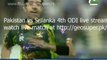 Pakistan vs Srilanka 4th ODI live streaming 25 Dec 2013