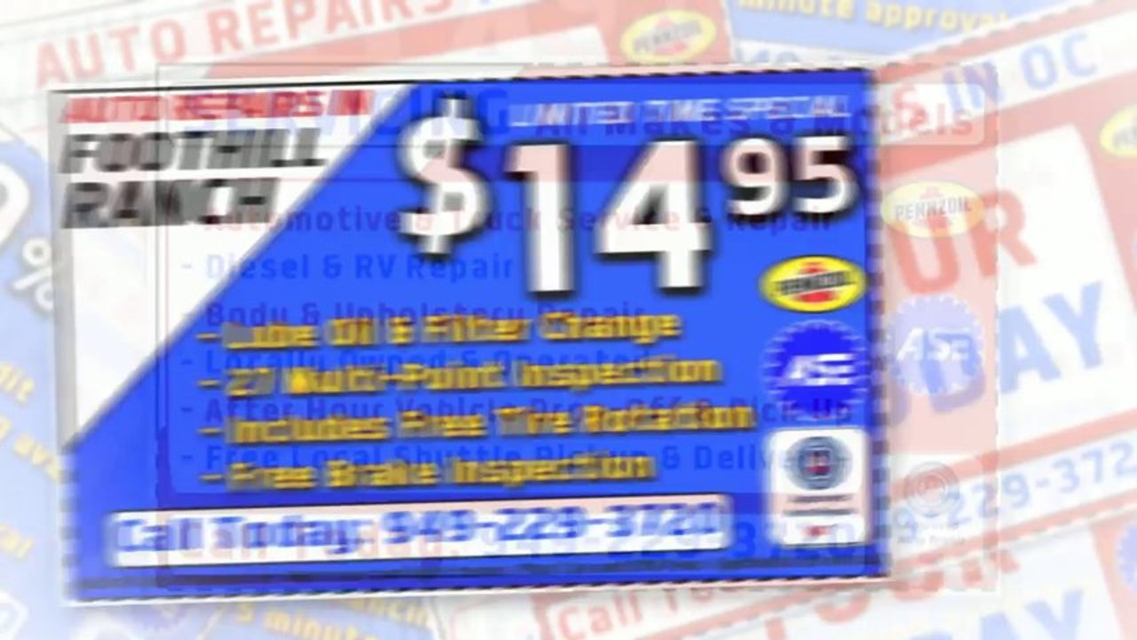 949-229-3720 Ford Filter Change Foothill Ranch 92610