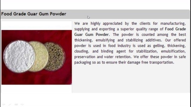 Food Grade Guar Gum Powder