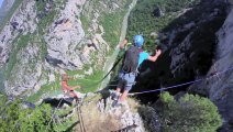 Record de France Saut Pendulaire (240m) - Gorges du Verdon (Rope jumping)