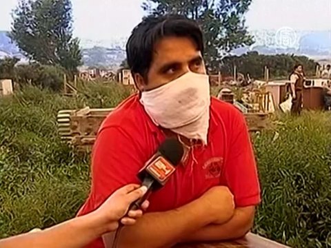 Лесные пожары в Чили подошли к жилым домам