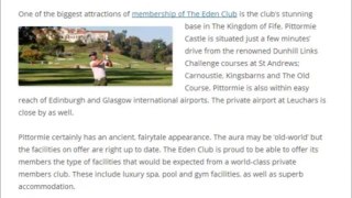 Golfers and non golfers are in capable hands with The Eden Club