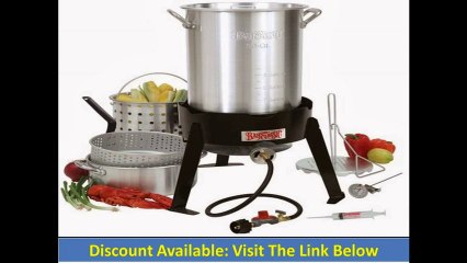 Bayou Classic 3016 30-Quart Outdoor Turkey Fryer with Basket and Fry Pot