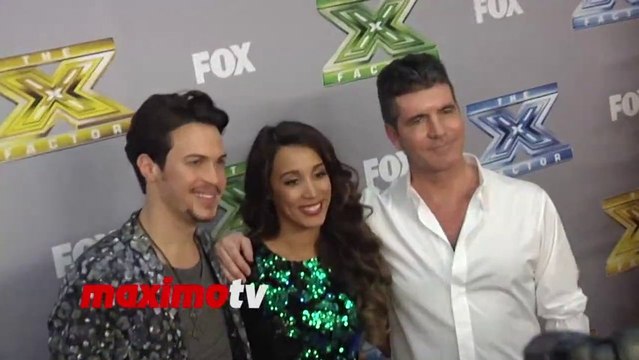 Alex and Sierra and Simon Cowell THE X FACTOR Season 3 Finale