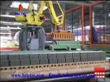 robot stacking to kiln cart for making brick and blocks