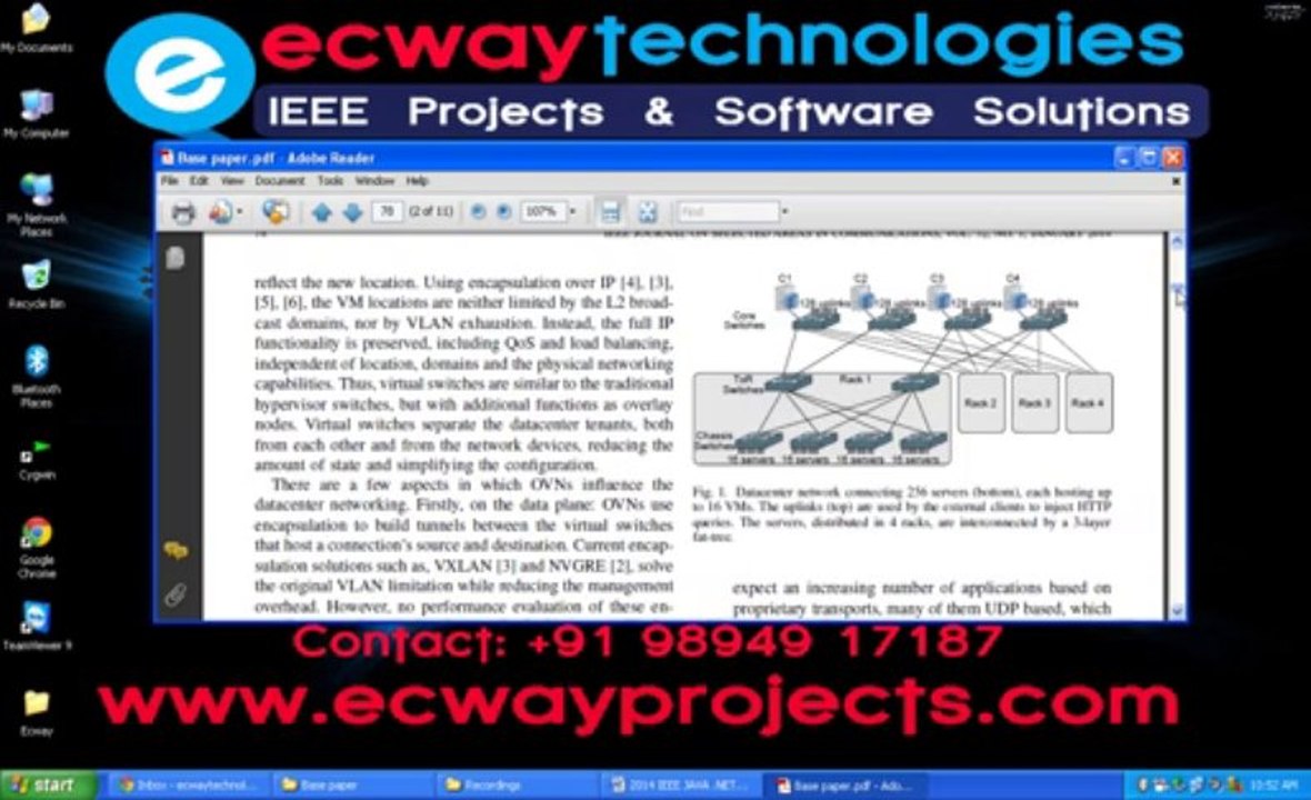 Datacenter Applications in Virtualized Networks A Cross-Layer Performance Study