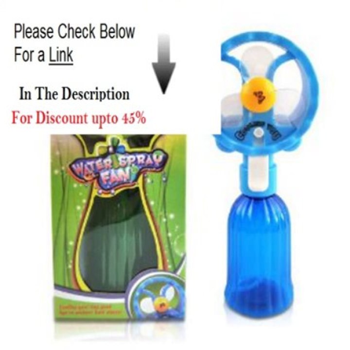 Clearance Blue Summer Cooler Water Fan ice Filled Cooler Misty Mini Cool Fan Handheld Fan