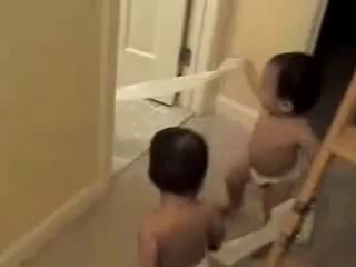 twins trashing the bathroom