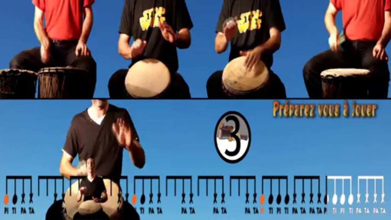 Cours djembé débutants : FRA 5ème partie