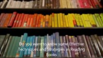 Effective Techniques and Strategies in Reading Books