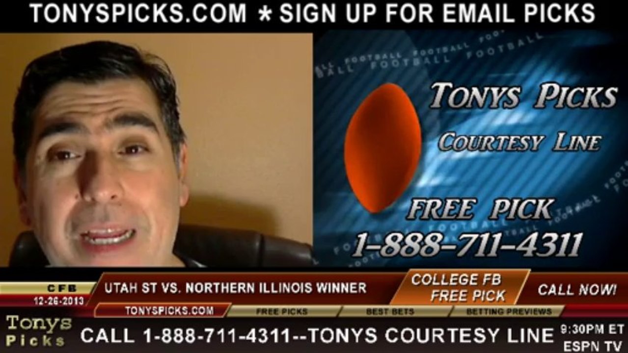 Northern Illinois Huskies vs Utah St Aggies Pick Prediction NCAAF Odds 12-26-2013