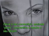 Ebook grátis. Desenho de Angelina Jolie a lápis grafite.