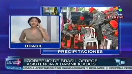 Crítica y delicada, situación por lluvias en Brasil