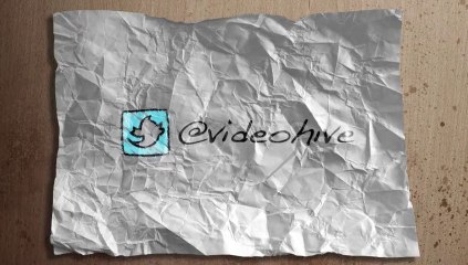 Crumpling Paper and Foil Logo Reveal - After Effects Template