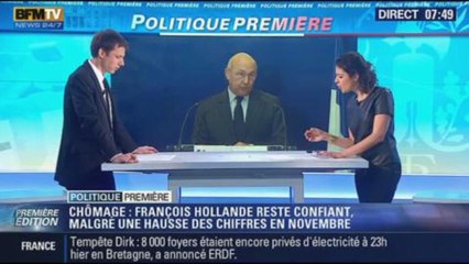 Politique Première: Le chômage est à la hausse, mais Hollande reste confiant - 27/12