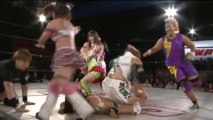 Sachie Abe, KAZUKI & Raideen Hagane vs Rabbit Mito, Yako Fujigasaki & Tsukushi (JWP)