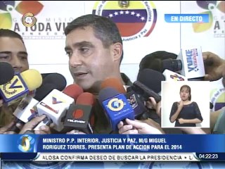 Rodríguez Torres: En Venezuela se registran 39 homicidios por cada 100 mil habitantes