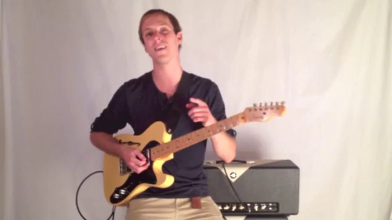 Country Guitar Lesson- Cool Country Guitar Lick in A7 in the Style of Brent Mason