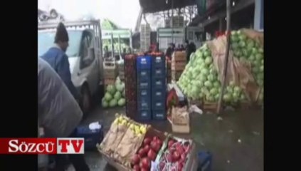 Batman'da haldeki sebzelere don vurdu