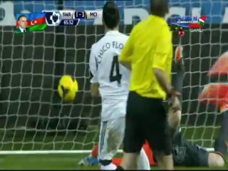 Swansea City 1-3 Manchester City, Kolarov