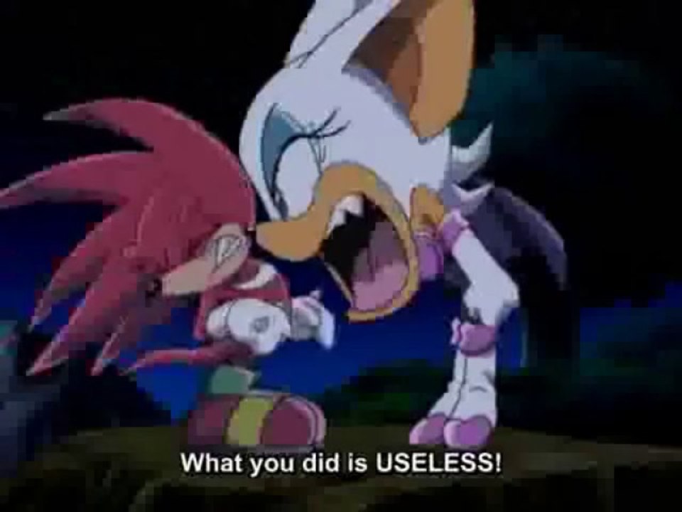 Knuckles and Rouge scenes in Sonic X episode 52