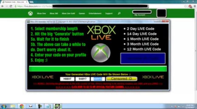 NO SURVEY] Xbox Live Code Generator With Proof It Works! Virus Scan In Description!