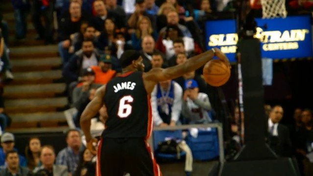 Mario Chalmers Throws the Backwards Pass for the LeBron Windmill!