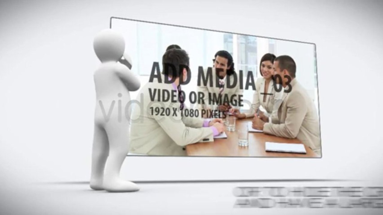 3D Man With Signs - After Effects Template
