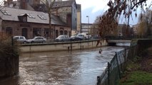 Lisieux : La Touques en crue