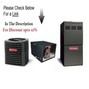 Clearance Goodman R410A 14 SEER Complete Split System Dual Fuel 3 Ton SSZ140361, CHPF3642D6. GHM950704CX