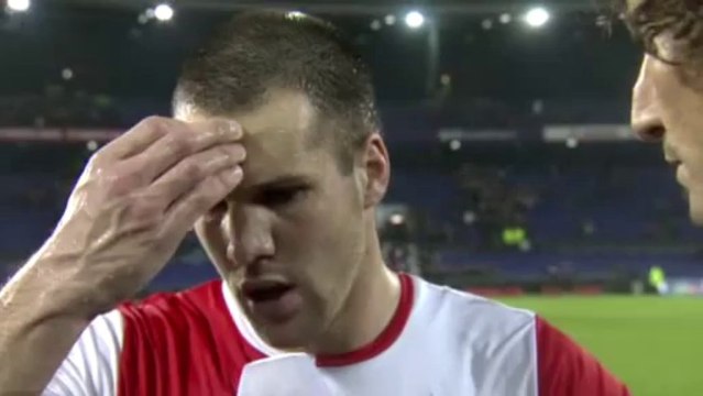 18-02-2012 Ron Vlaar na Feyenoord - RKC Waalwijk