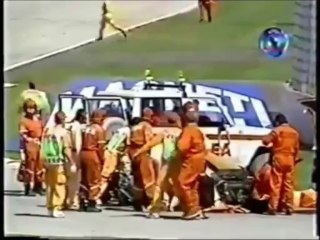 Acidente fatal de Ratzenberger Globo. Treino GP San Marino 1994.