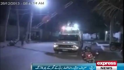 Heavey firing in front of Ansar Barni House