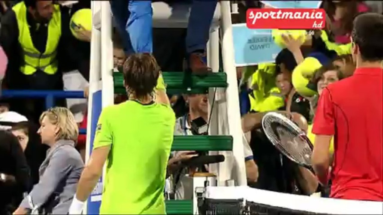 David Ferrer vs Novak Djokovic championship point 28/12/2013 HD
